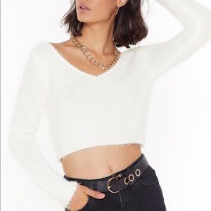 Nasty Gal Knit Cropped Sweater